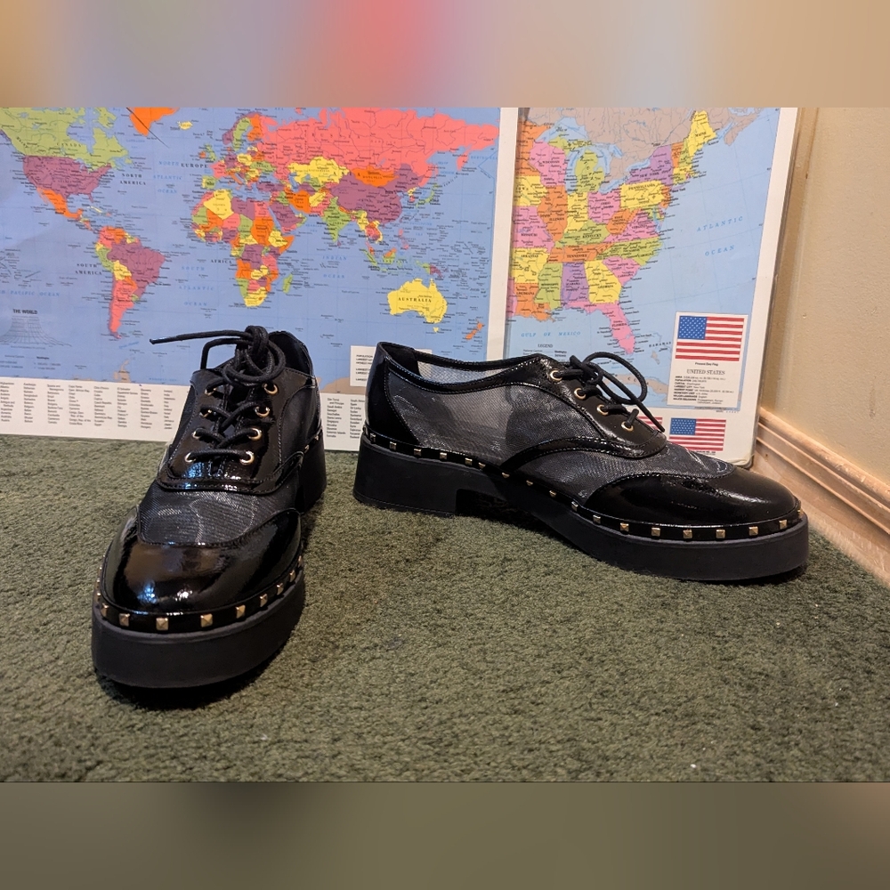 Jessica Simpson Black Patent Leather Loafers - Picture 2 of 4